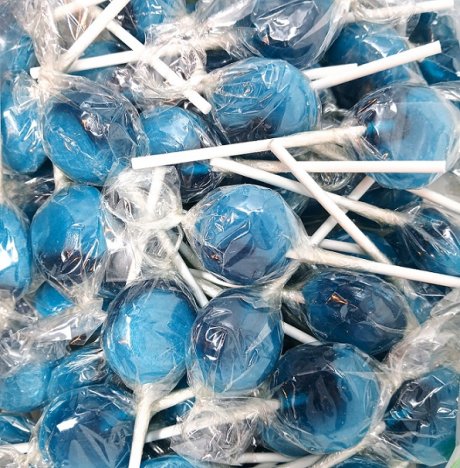 Jumbo Blue Raspberry Lollies (Wrapped) Jumbo Blue Raspberry Lollies (Wrapped)